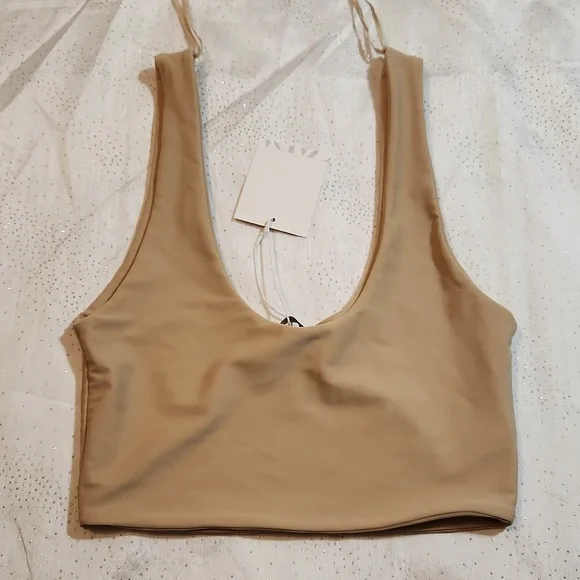Zara dual lined bralette crop top size S - Picture 1 of 4